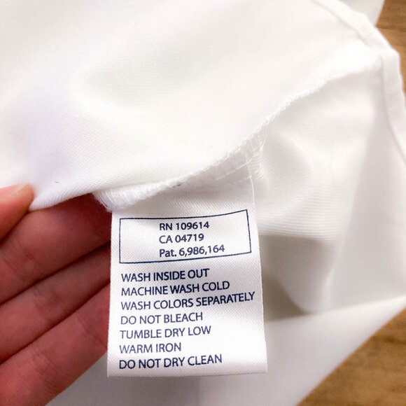 Mens uniform long sleeve shirt zip closure button down L White - Picture 12 of 15